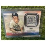 2021 Topps 70th Anniversary Logo Patch Card- Duke Snyder Brooklyn Dodgers