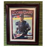 Joe Mauer Framed Official Scorecard MLB-  Pepsi, Minnesota Twins