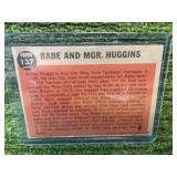 1962 Topps Babe Ruth and MGR.Huggins New York Yankees