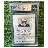 2001 Fleer Authority Deuce McAllister Beckett graded 9