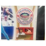 2003 Upper Deck Authentics Autographed Memorabilia Pat Burrell Framed Numbered /150 with Veterans Stadium Patch- Philadelphia Veterans Stadium- Very COOL Patch, Nice Piece!