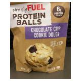 SimplyFUEL Protein Balls - Chocolate Chip Cookie Dough, 9.6 oz BB 5/20/2026 - 2 Bags