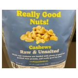 Really Good Nuts Cashews Raw & Unsalted 1 lb Bag