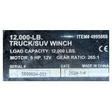 Ultra-Tow 12 Volt DC-Powered Off-Road Vehicle Winch, 12,000-Lb. Capacity, Galvanized Wire Rope #4995869 Msrp $389.99