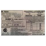Mr. Heater Natural Gas Heater, 40,000 BTU, Model# MH40NG Msrp $551.01