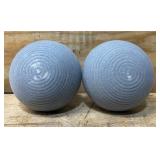 Velvet Covered Ceramic Decor lot of 2