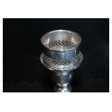 Sterling Silver & Etched Glass Candlesticks