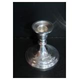 Sterling Silver & Etched Glass Candlesticks