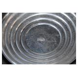 Sterling Silver & Etched Glass Candlesticks