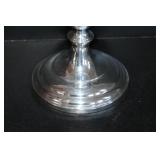 Sterling Silver & Etched Glass Candlesticks