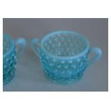 Fenton Hobnail Creamer & Sugar