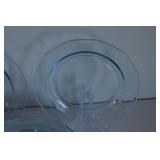 Blue Depression Glass Plates & Shell Dishes