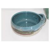 Artisan Pottery Pitcher & Bowls