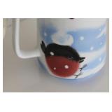 Artisan Pottery Pitcher, Bowl & Dcor