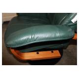 Leather Recliner & Ottoman