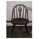 Windsor Chair & Ott Lite Lamp