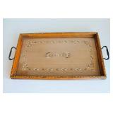 Marquetry Wood Serving Tray