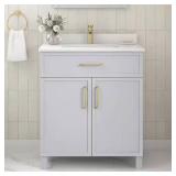 Bilston 30 in Single Sink Vanity w/ White Top