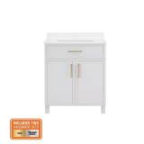 Bilston 30 in Single Sink Vanity w/ White Top