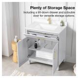 Bilston 30 in Single Sink Vanity w/ White Top
