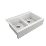 Glacier Bay 34 in. Farmhouse Sink, White