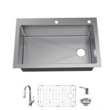 AIO Dolancourt 33" Kitchen Sink with Faucet