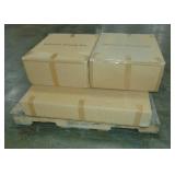 Winston 5pc Outdoor Dining Set -White/Brown  Aluminum frame, with Polywood top