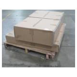 Winston 5pc Outdoor Dining Set - White/Gray Aluminum frame, with Polywood top