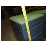 Two heavy-duty rolling storage cabinets with bench seat And full extension slides