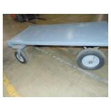 Heavy Duty Metal Rolling Cart with Feet 60"x30"x20" with Pneumatic Tires