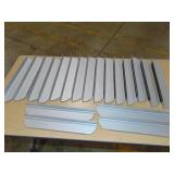 19 Piece Lot of Magnetic Shelves 2 1/2" x 15" - Aluminum