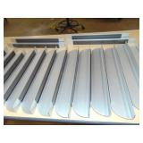 19 Piece Lot of Magnetic Shelves 2 1/2" x 15" - Aluminum