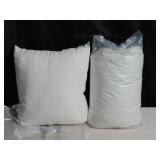 2 Pack White Cotton Throw Decor Pillow Insert 21"sq.