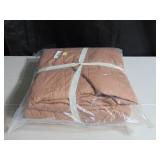 King/Cal King - Clay French Linen Box Stitch Quilt  BOKSER HOME 810045145150