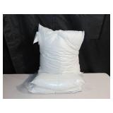 2 Pack White Cotton Throw Decor Pillow Insert 21"sq.