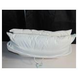 2 Pack Firm White Duck Feather & Down Bed Pillow King  BOKSER HOME