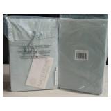 Set of 4 Nate Home by Nate Berkus Percale Pillowcases, 200 Thread Count, 100% Cotton, Heron Design (Pale Blue)