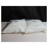2 Pack 20" x 20" Square Down Alternative White Pillow Insert | BOKSER HOME