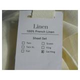100% French Linen Sheet Set - Cal King - White | BOKSER HOME