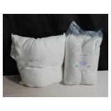 2 Pack White Cotton Throw Decor Pillow Insert 21"sq.