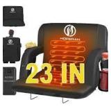SEEUTEK Black 23 in.W Heated Stadium Seats for Bleachers with 20000mAh Power Bank Included Stadium Seating