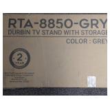 TECHNI MOBILI 57.25 in. Gray Wood TV Stand Fits TVs Up to 65 in. with Storage Doors