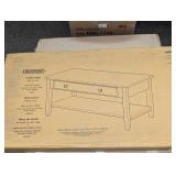 Richmond 40 in. Walnut Medium Rectangle Wood Coffee Table with Drawers