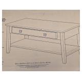 Richmond 40 in. Walnut Medium Rectangle Wood Coffee Table with Drawers