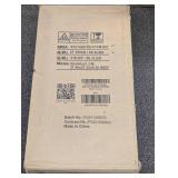 White Makeup Vanity Sets Dressing Chest with Flip-top Mirror, 3-Drawers, See-Through Glass Top, LED Lights and Stool