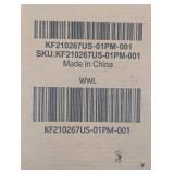 White Makeup Vanity Sets Dressing Chest with Flip-top Mirror, 3-Drawers, See-Through Glass Top, LED Lights and Stool