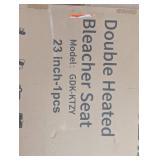 SEEUTEK Black 23 in.W Heated Stadium Seats for Bleachers with 20000mAh Power Bank Included Stadium Seating