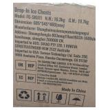 VEVOR Drop in Ice Chest 24 in. L x 18 in. W x 13 in. H Stainless Steel Ice Cooler Commercial Ice Bin with Cover 40.9 qt.