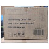 Tunearary 12 in. x 12 in. Brown Outdoor Modular Interlocking Deck Tile Floor Tile, DIY, 44-Pieces
