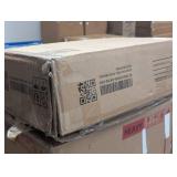 FUFU&GAGA Black 2-Drawer Wood Grain Nightstands Side Table Bedside Table 18.9 in. H x 15.7 in. W x 11.6 in. D